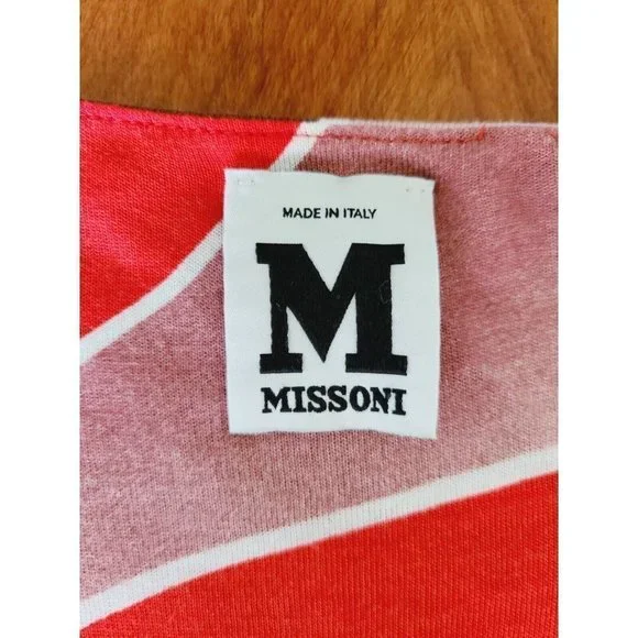 Missoni Women's Baby Doll Dress 4 Colorblock Stripes Orange Brown Mini - Picture 7 of 15